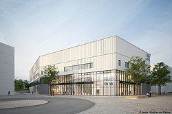 A digitized design of the THINK building.